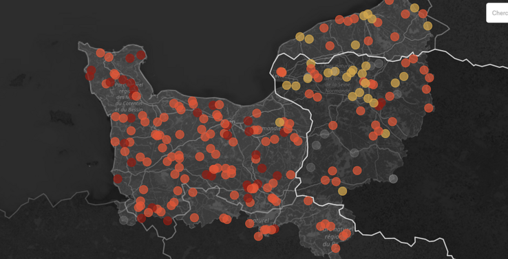 La carte inédite de la pollution chimique des cours d'eau en Normandie 